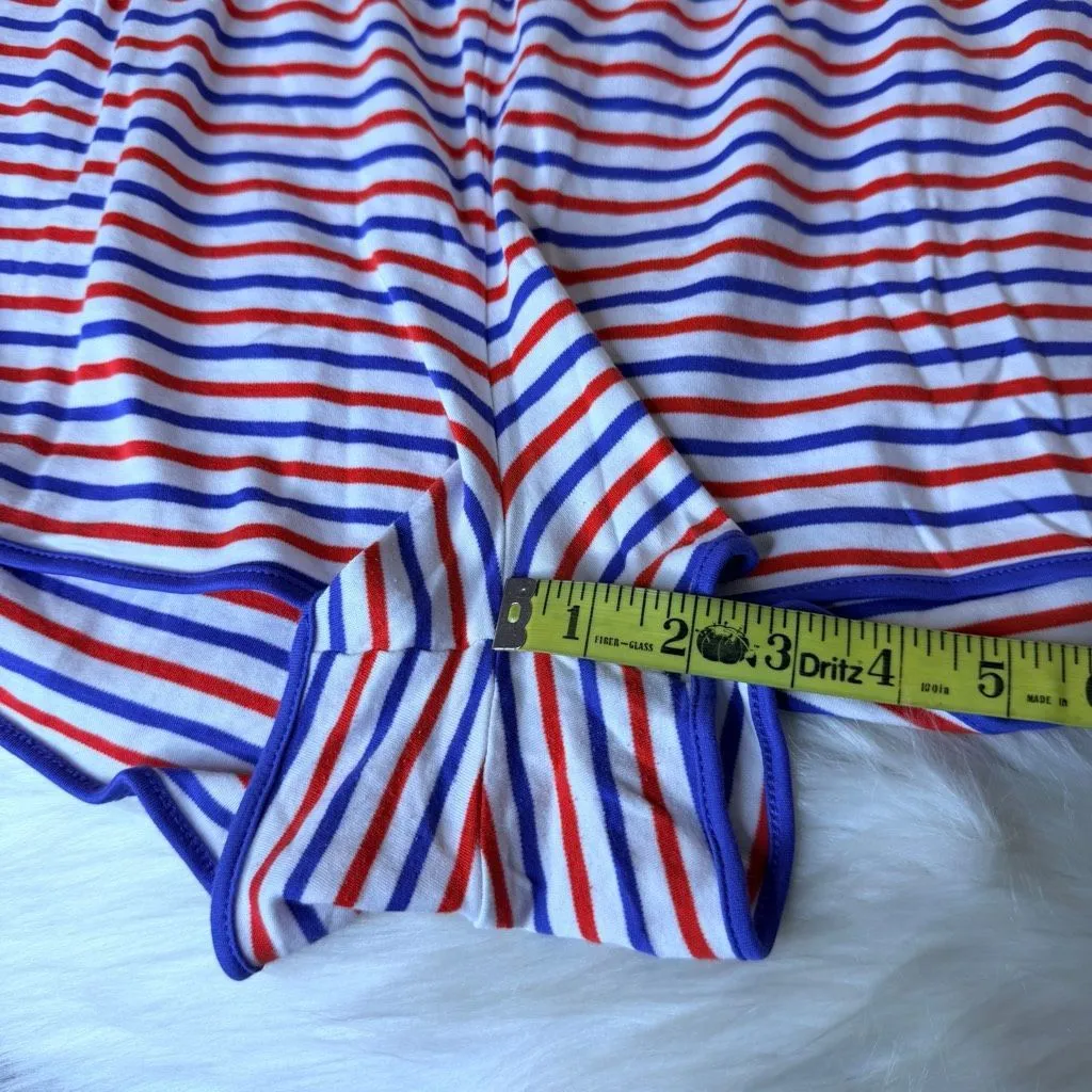 Lake Set Sail Red White and Blue Stripe Pajama Set Size XXL - Image 13