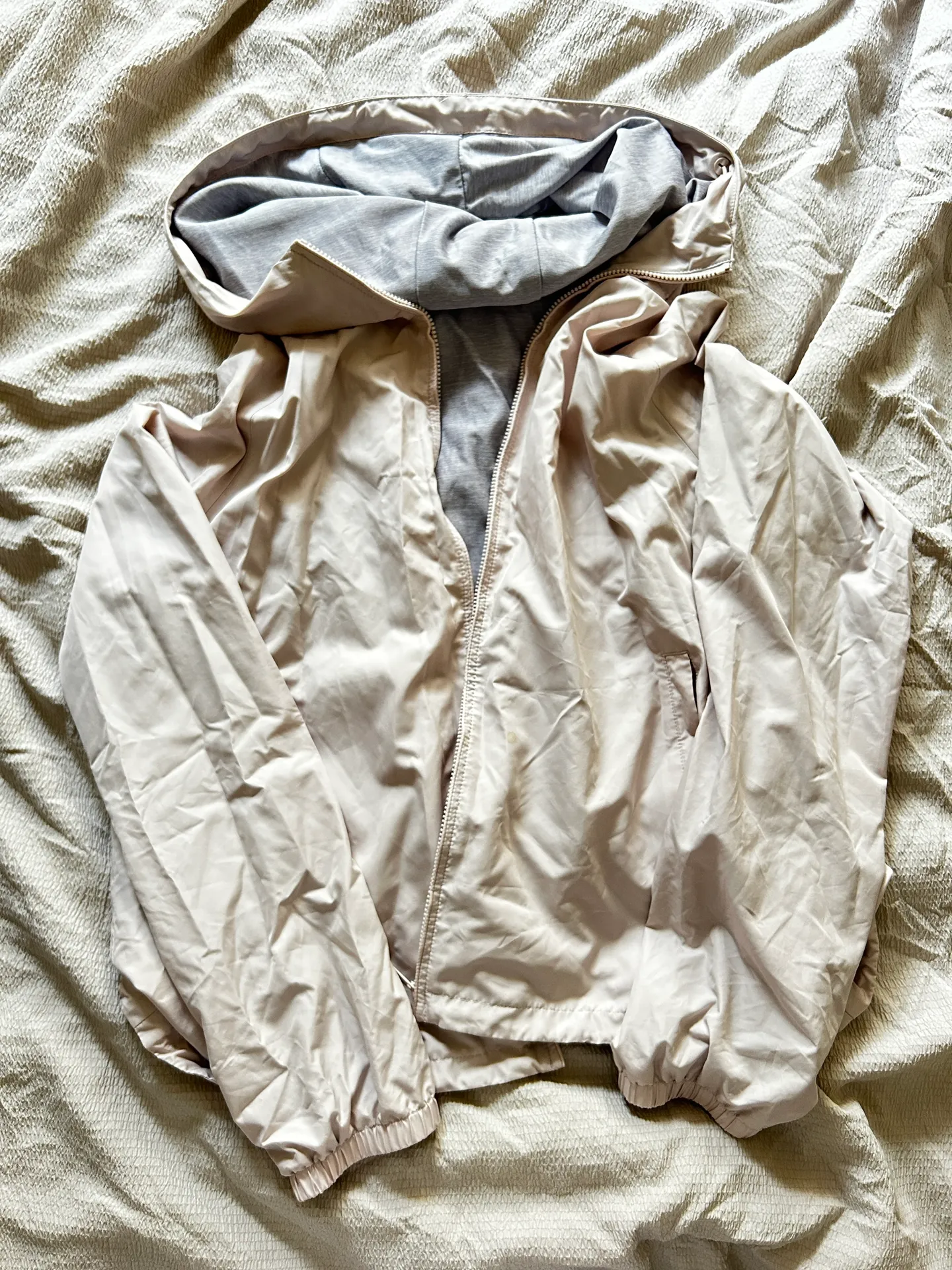 Cream Windbreaker Jacket - Image 2