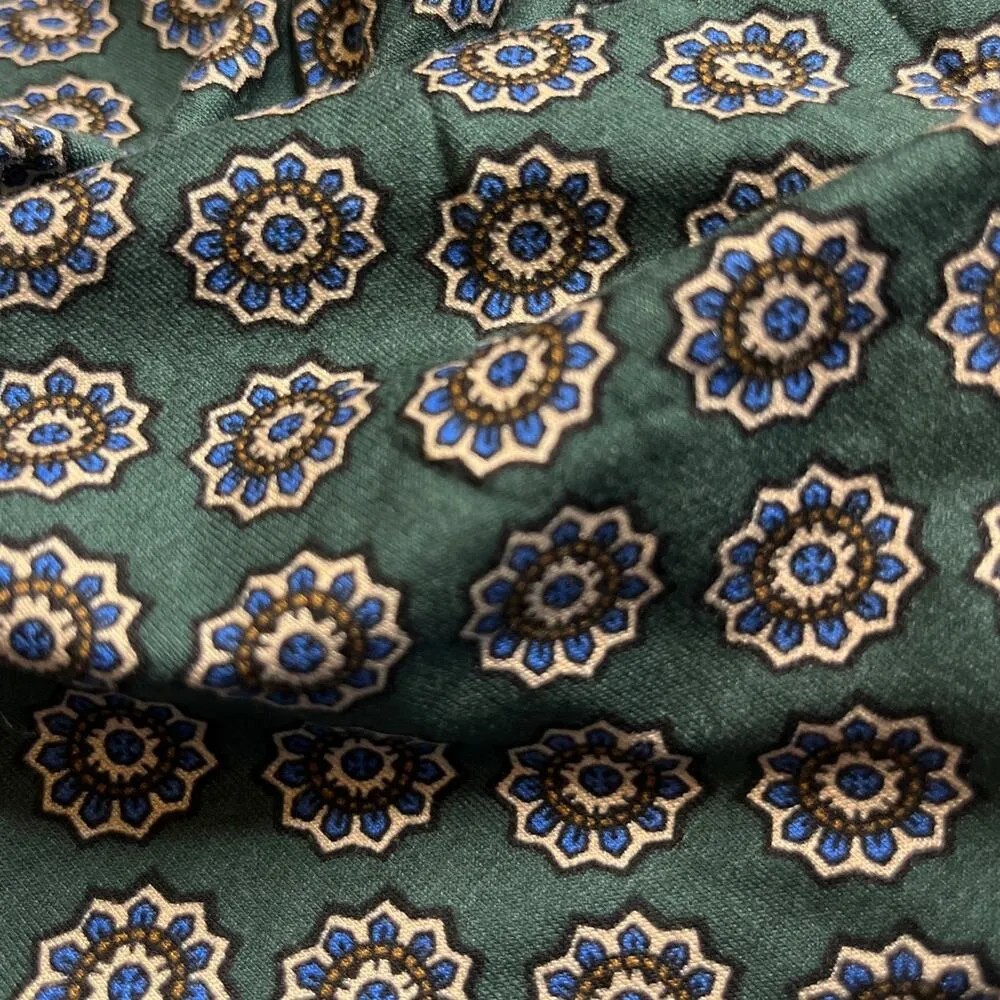 Boden Jersey Knit Mini Green and Blue Floral Skirt Size 8 R0281 - Image 4