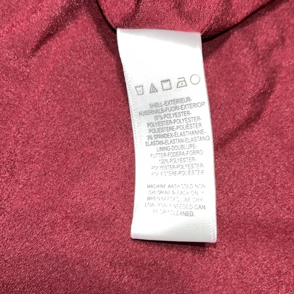 Dress the Population Gracelyn Blouson Jersey Maxi Gown Thigh High Slit Burgundy‎ - Image 14