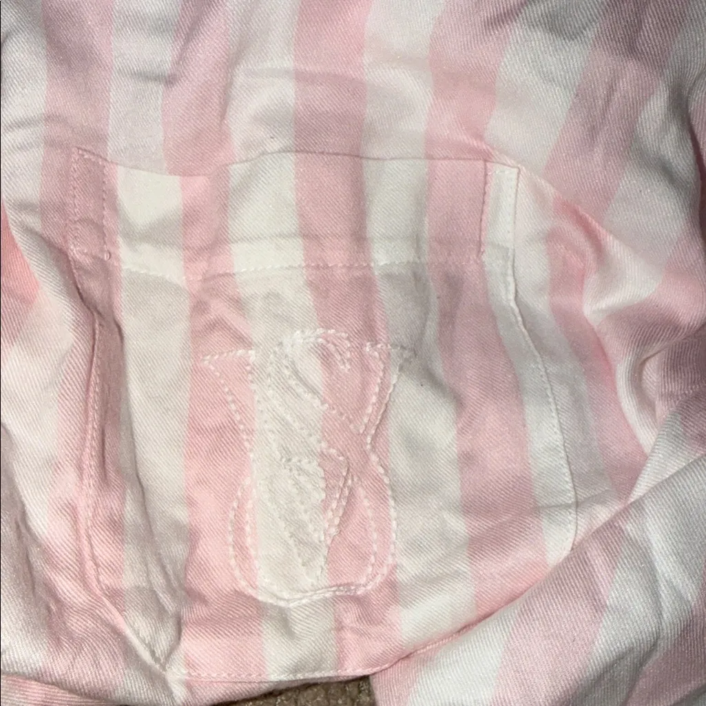 🎀Victoria’s Secret pink original striped logo pj dress - Image 4