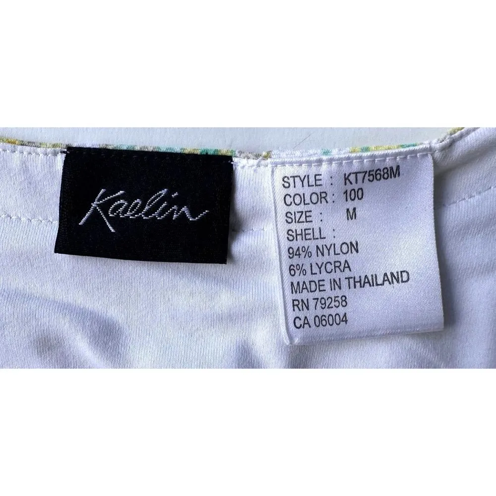 Vintage Kaelin Top Sz M Striped Sleeveless Tennis Pickleball Golf Shelf … - Image 11