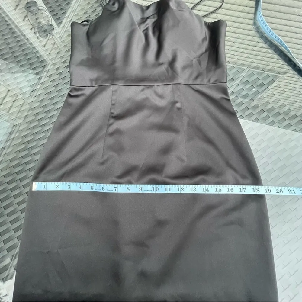 Vintage BARIANO Australia Classic Black Satin Strapless Pencil Dress Sz L - Image 8