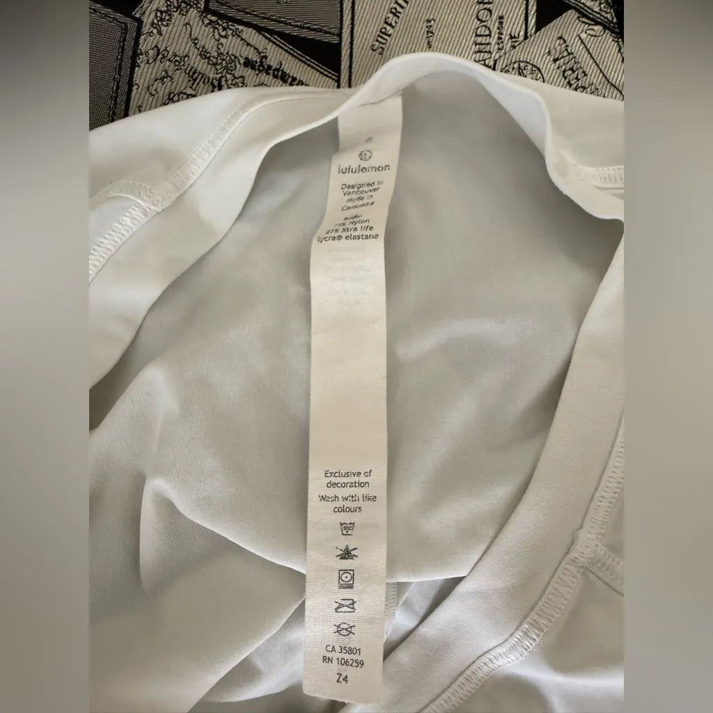 Lululemon White Long Sleeve Top, Size 6 - Image 4