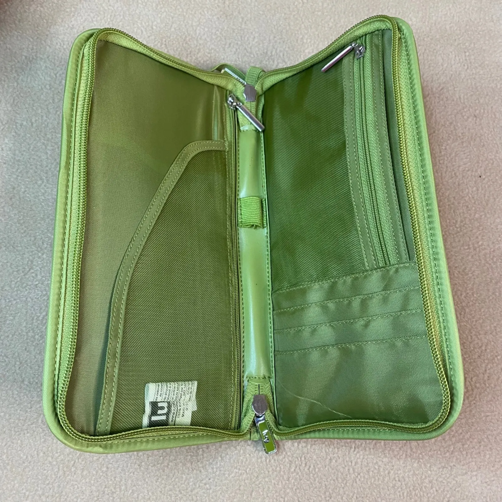 Lug Puddle Jumper Tote‎ Passport Travel Wallet Organizer Jewelry Pouch Set Green - Image 10