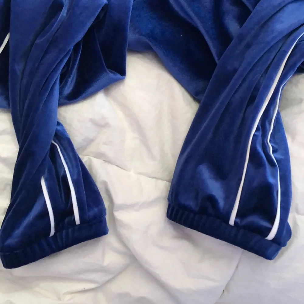 Forever 21 Cutest Royal Blue Velour  Jogger Pants - Image 8