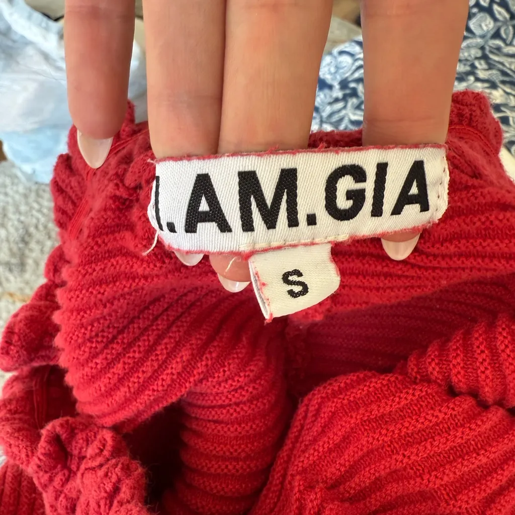 I.AM.GIA Red Flare Pants - Image 4