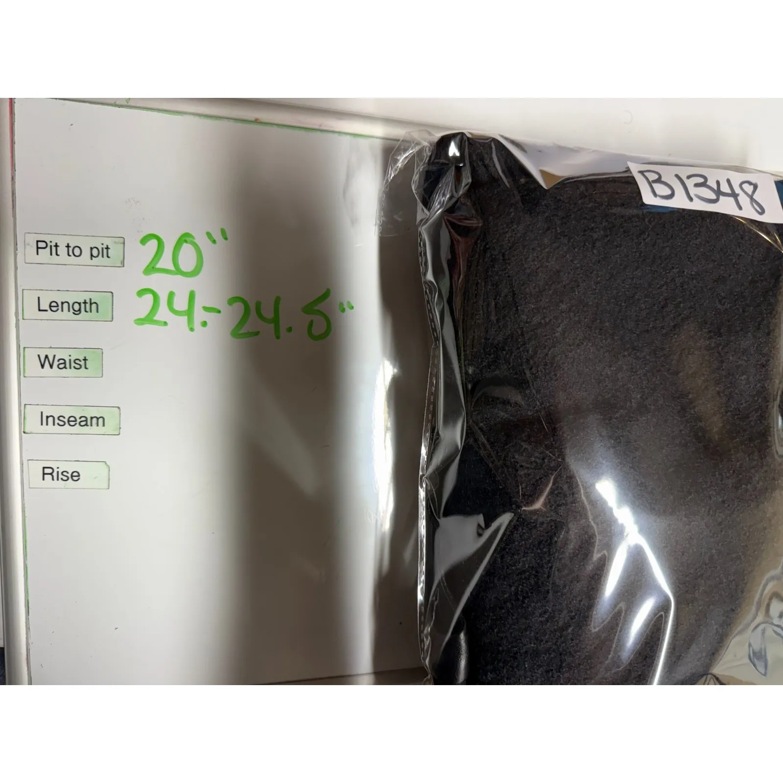 Madewell‎ Sweater Women Sz L Black Wool Leather Trim Zipper Pullover 3/4 Sleeve - Image 7