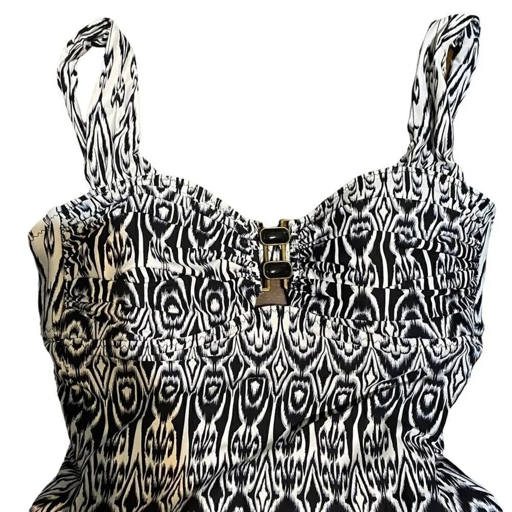Anne Cole Black and White Swimsuit Full Coverage Size 6 - Image 4