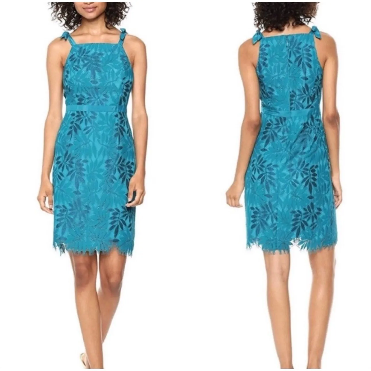 Lilly Pulitzer Women's Kayleigh Tidal Wave Fern Gallery Lace Shift Dress Sz‎ 4 - Image 2