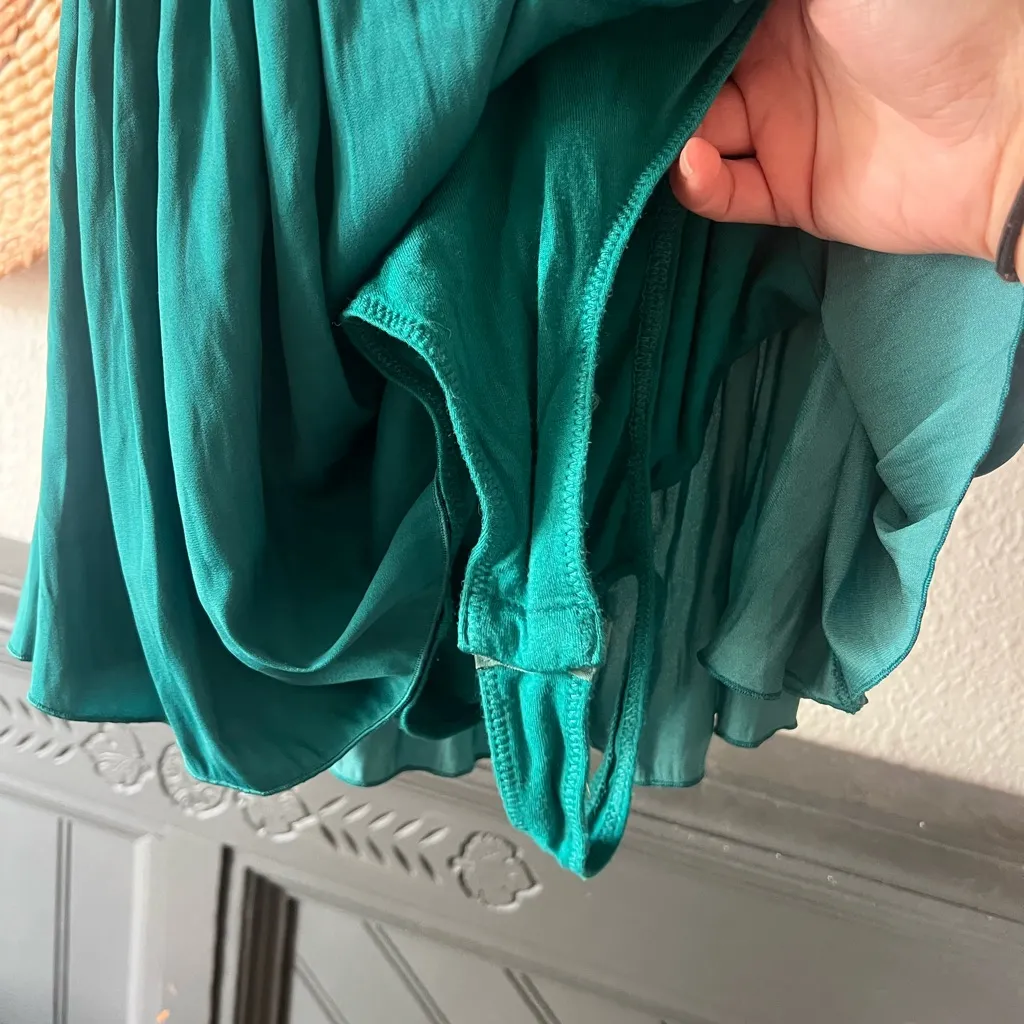 Free People Callie Halter Babydoll Bodysuit Emerald
Isle small - Image 7