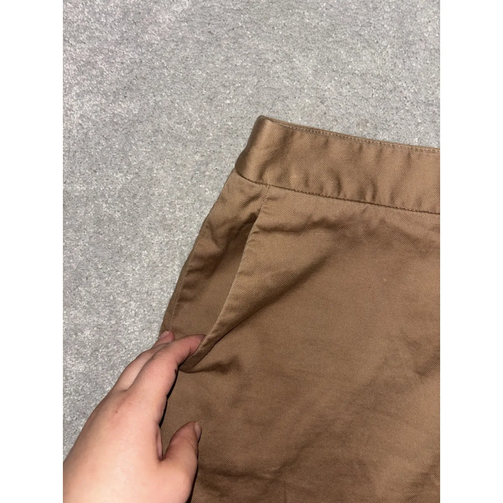 Everlane Khaki‎ High Waist Size 6 Side Zip up Shorts Pockets - Image 4