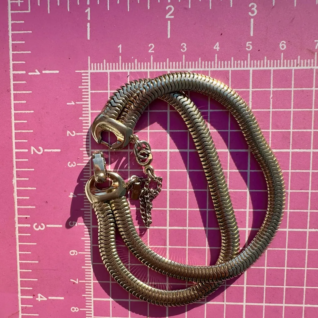 Monet  Matte Brass Elegant Silver tone double layer Bracelet BANGLE new in 🎁 - Image 2