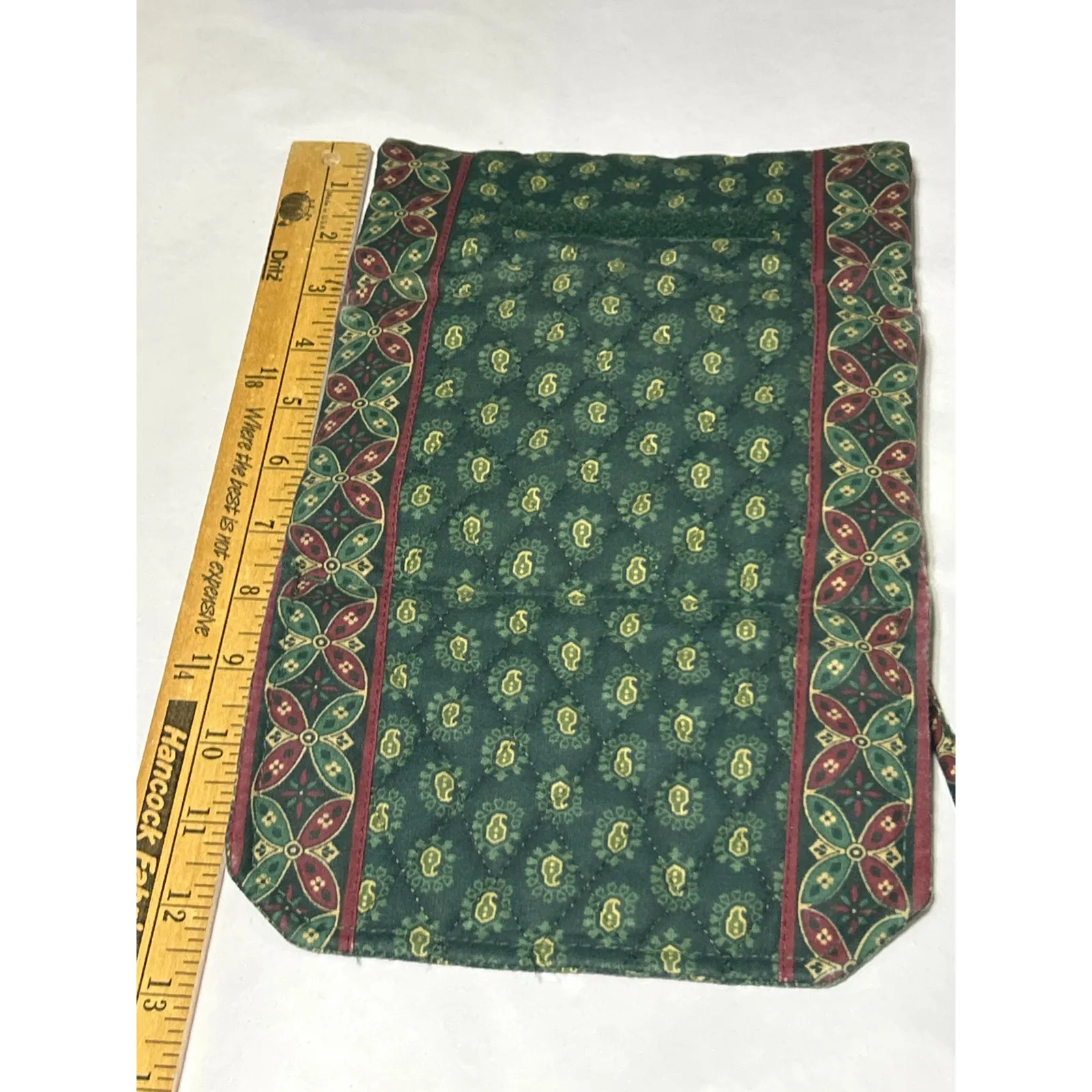 Vintage Vera Bradley Wallet USA Made Classic Green Paisley - Image 3