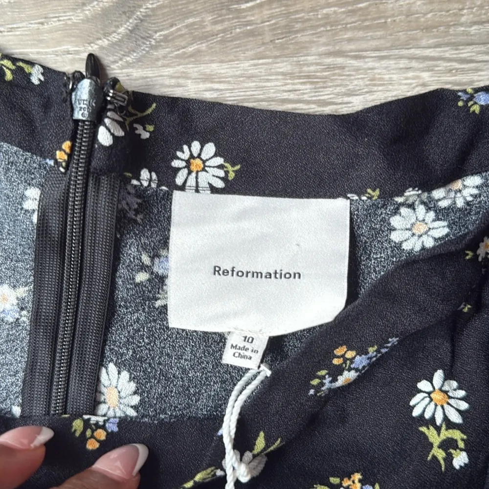 NEW Reformation Daisy Bea Floral  Midi Skirt 10 - Image 9