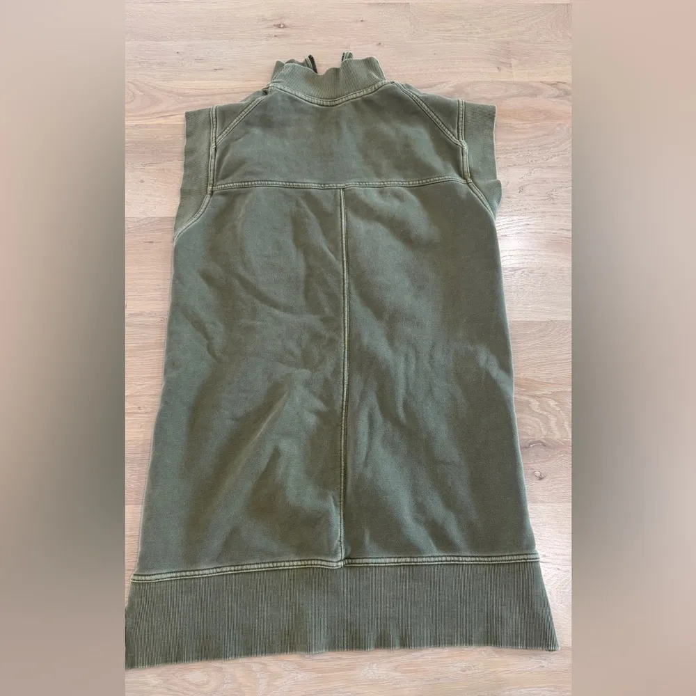 Daily practice by Anthropologie Meru zip-front mini dress olive green small - Image 12