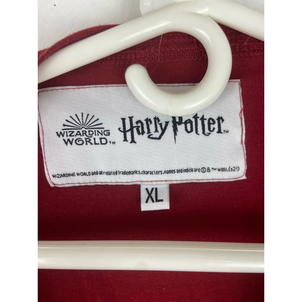 Harry Potter Team Quidditch Shirt Women XL Long Sleeve Gryffindor Stretch Maroon - Image 6