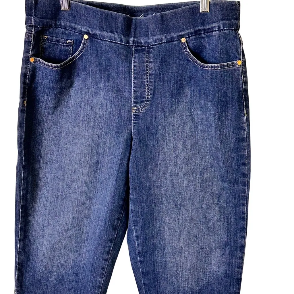 Gloria Vanderbilt 14 Avery Skimmer Denim Jeggings Stretch Bermuda Slim Fit - Image 3