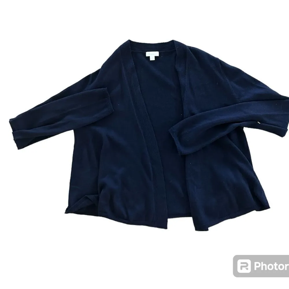 Splendid Lyr By Loopknit Cashmere-Blend Cardigan Navy, Size Small, NWOT - Image 3