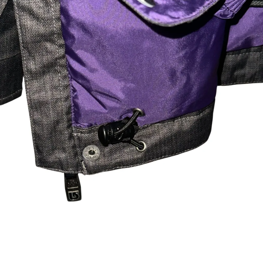 Women's Burton Dark‎ Grey Snowboard Ski Powder Dry Ride Jacket Size 3 (XS) - Image 7