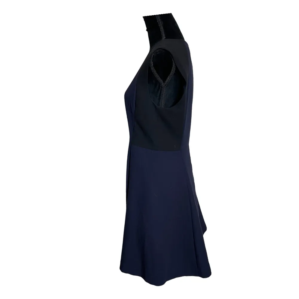 Rebecca Taylor Colorblock Blue Black Sheath Dress - Image 8