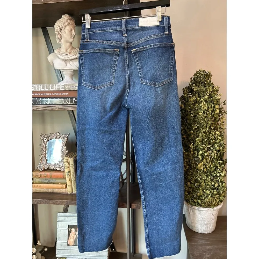 Re/Done Originals 70s Stove Pipe Dark Rinse Womens Size 26 - Image 7