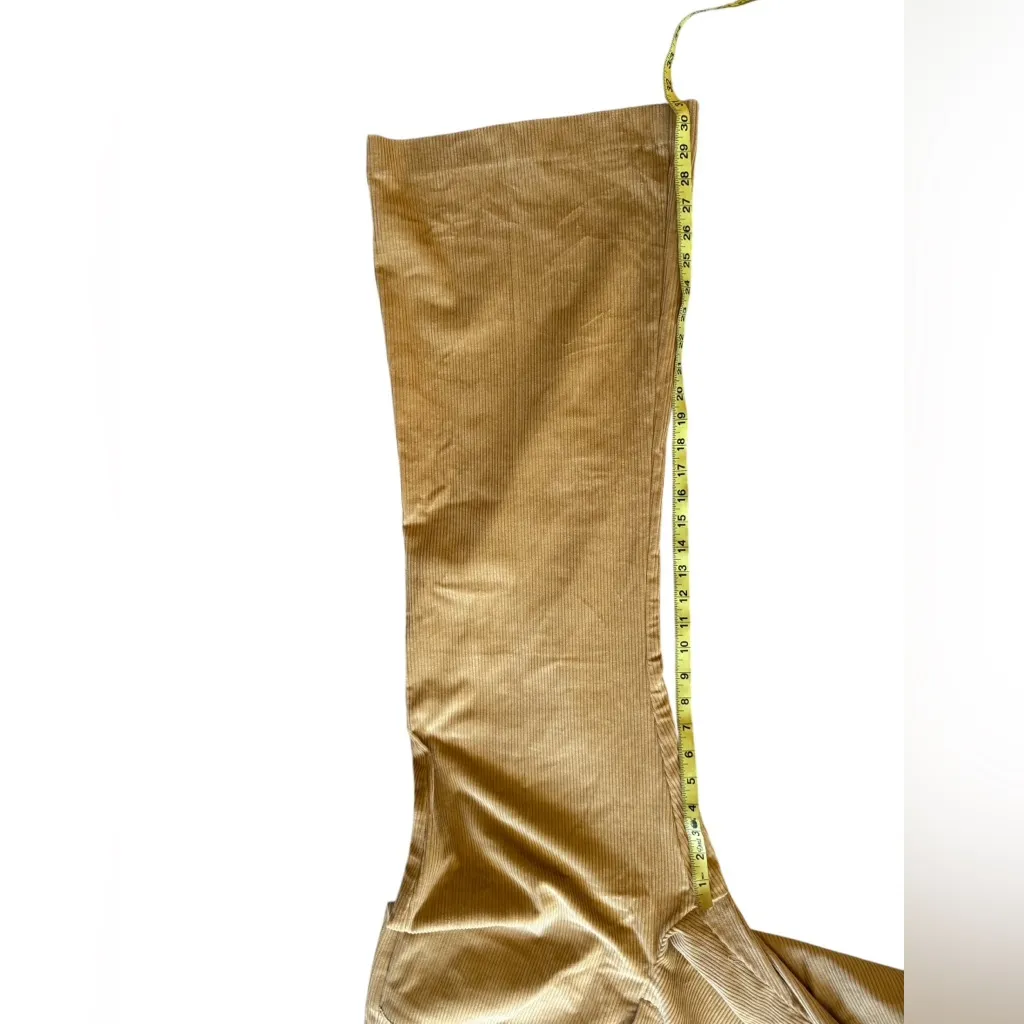 NWOT Loft Corduroy Flare Trousers Women's 14 Sand Beige High Rise - Image 8