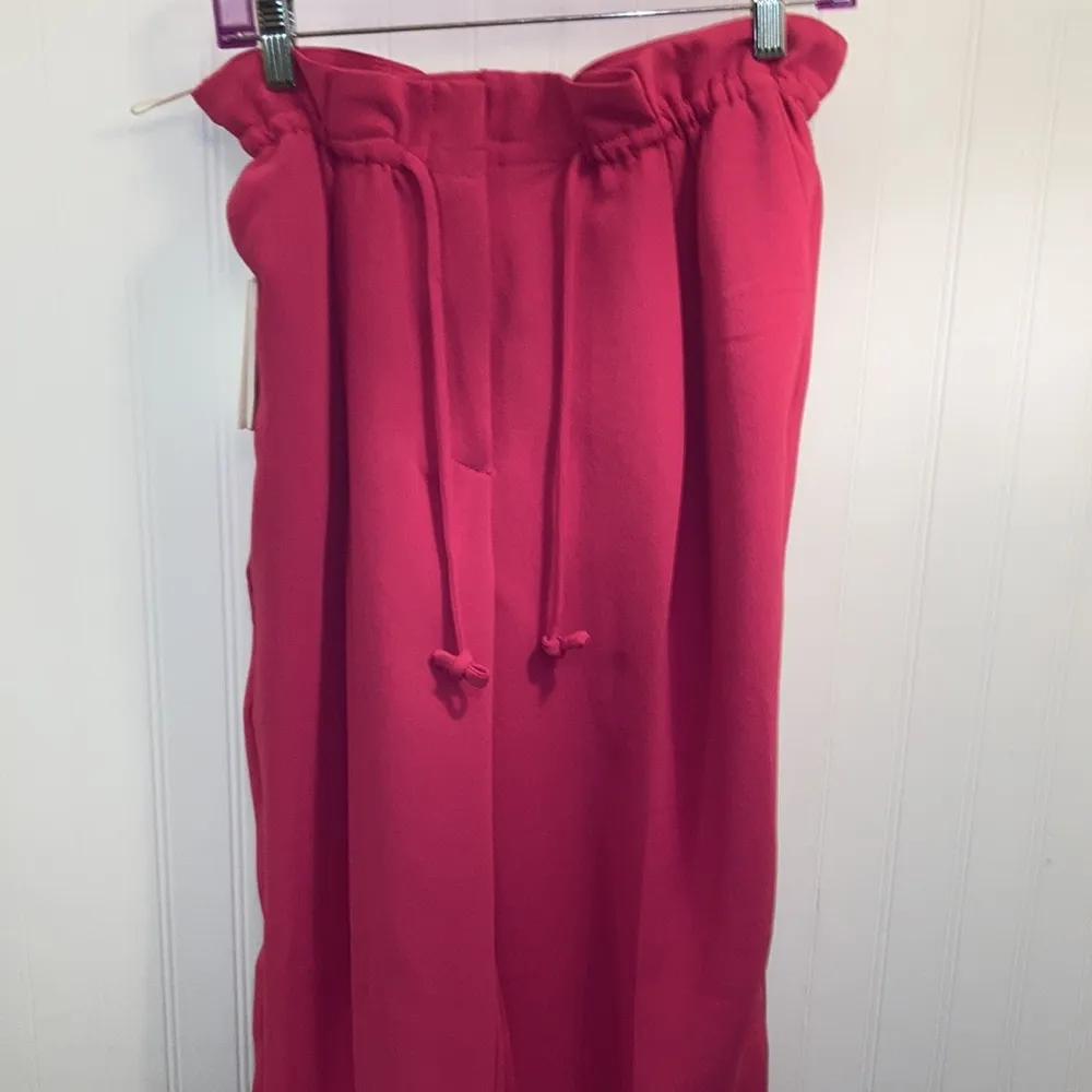 Aritzia NWT Wilfred draw string paper bag Alto pants sz M in fuchsia - Image 3