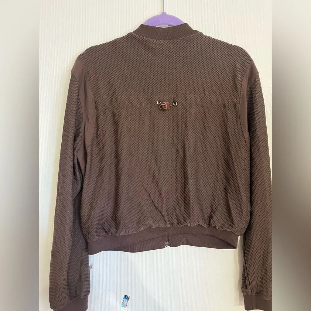 Elegant Brown Women's Blazer Size L - Image 5