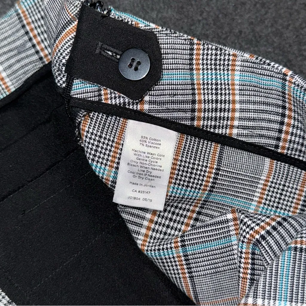 Talbots Chatham Ankle Pants 16 Petite Plaid Button Hem Slim Leg Side Zip Stretch - Image 8