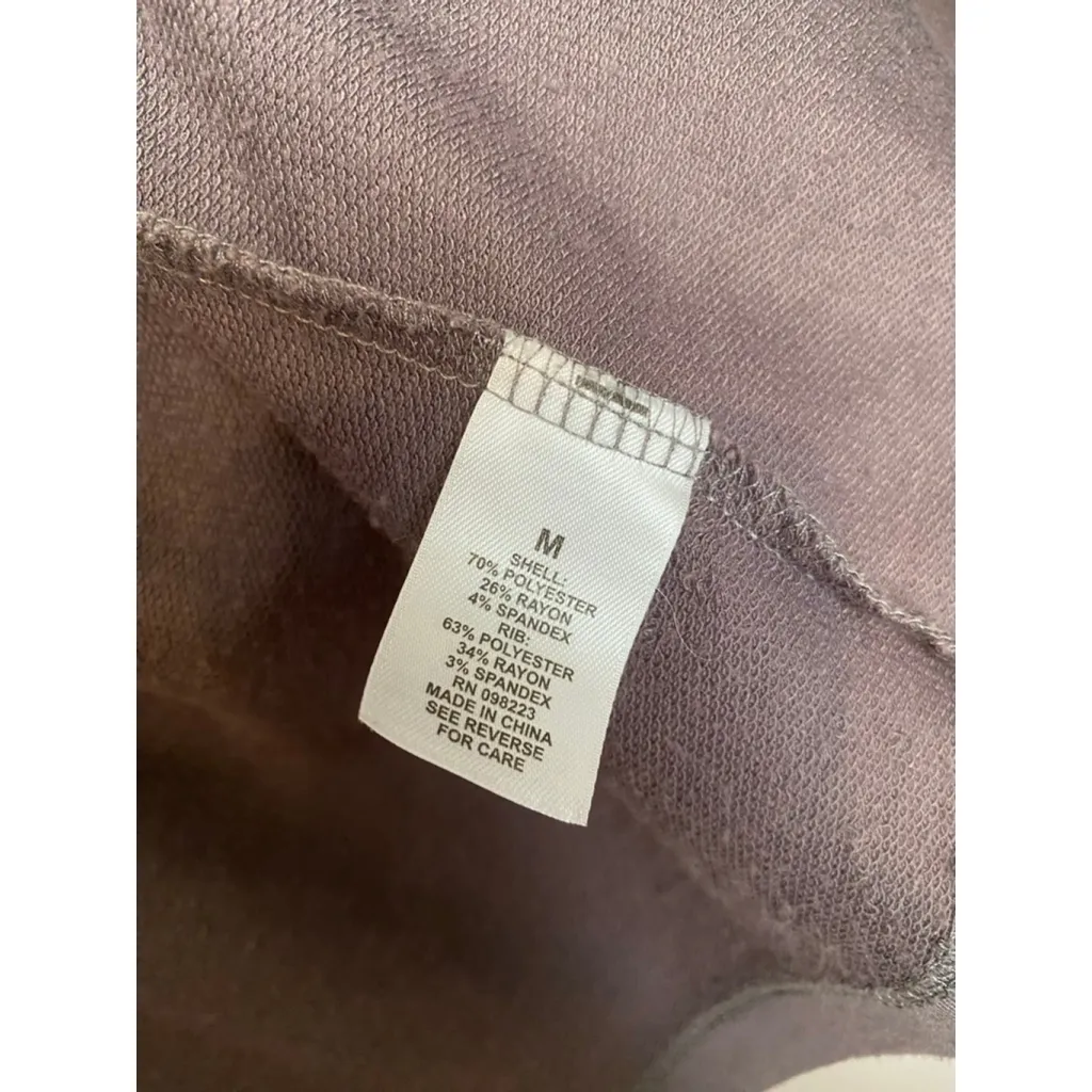 Freely Purple Open Front Cardigan Waterfall M Buttery Soft Athleisure Lounge Lux Gray Size M - Image 7