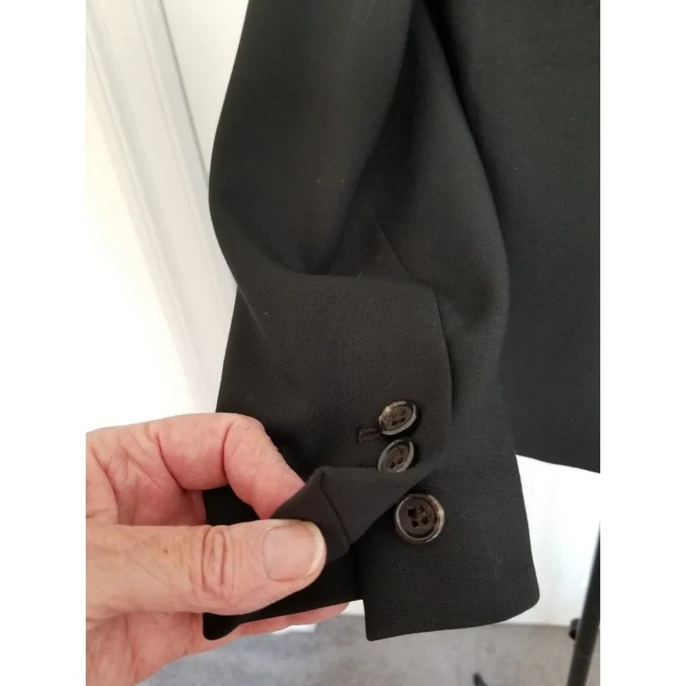 NEW J Crew Jacket Blazer Black Two Button Notch Lapel Classic # M3639 Womens Sz8 - Image 4