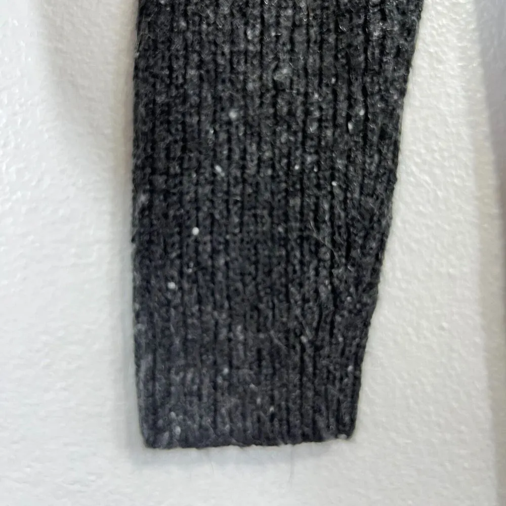 Madewell Donegal Northfield Mock Neck Sweater Dress Small Ribbed Wool Blend Gray - Image 9