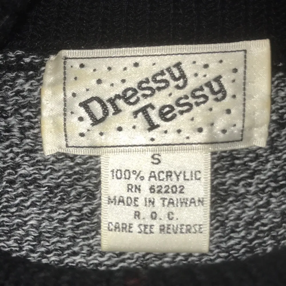 𝅺DRESSY TESSY vintage 90’s knit sweater dress dolman sleeve color block size S - Image 3