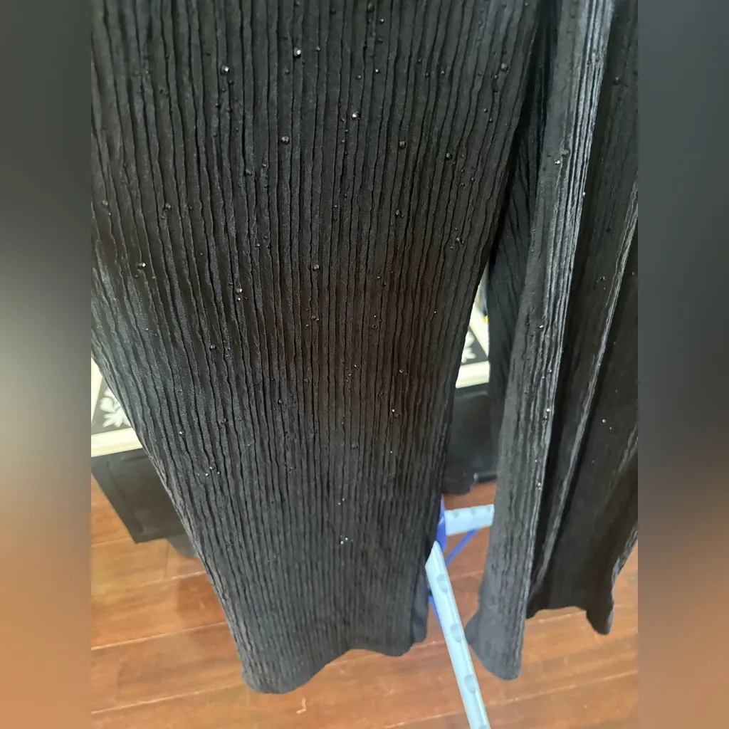 Elegant Black Pleated Pants with sparkle Size M - Image 8