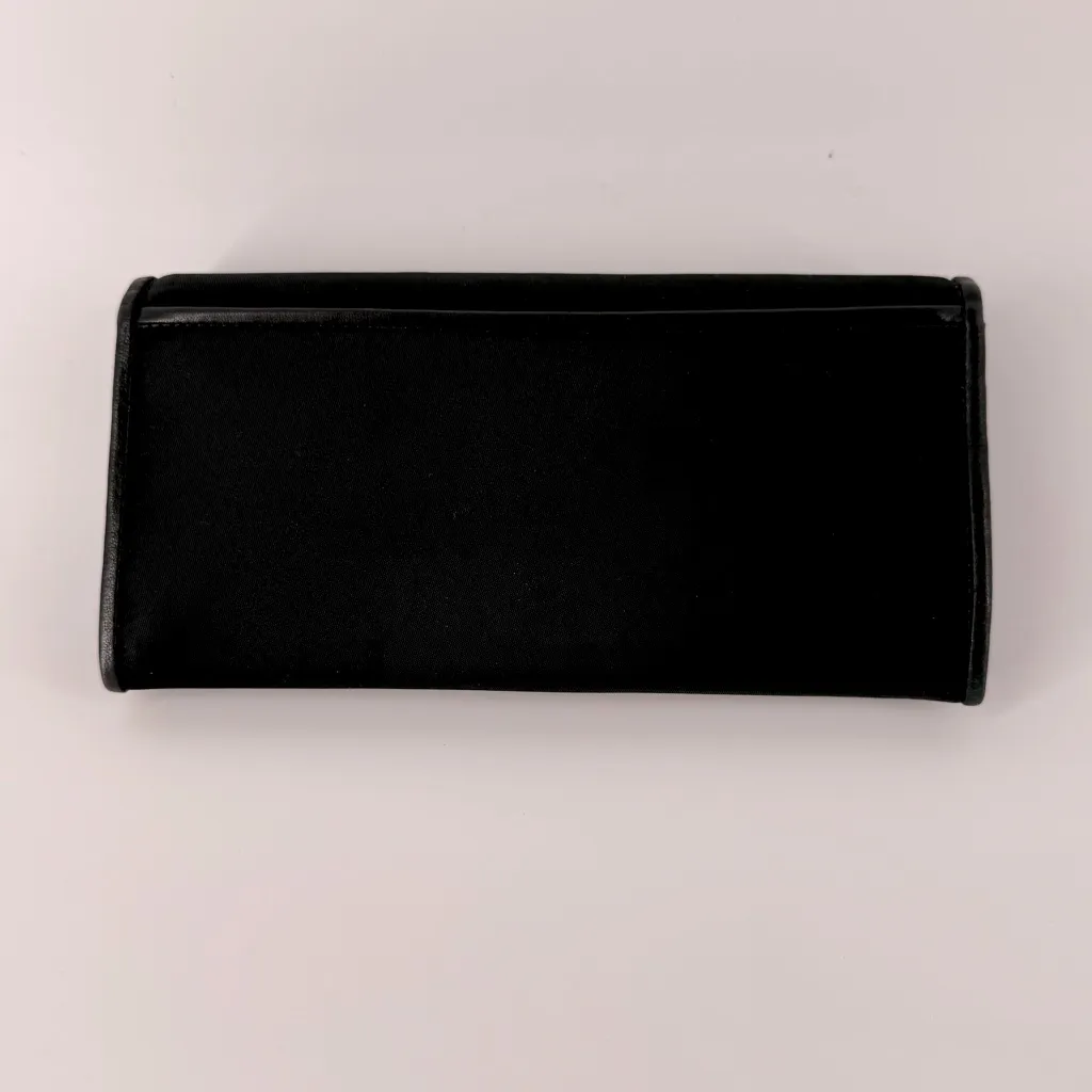 Kate Spade Black Nylon‎ Continental Wallet Logo Plaque Slim Designer - Image 3