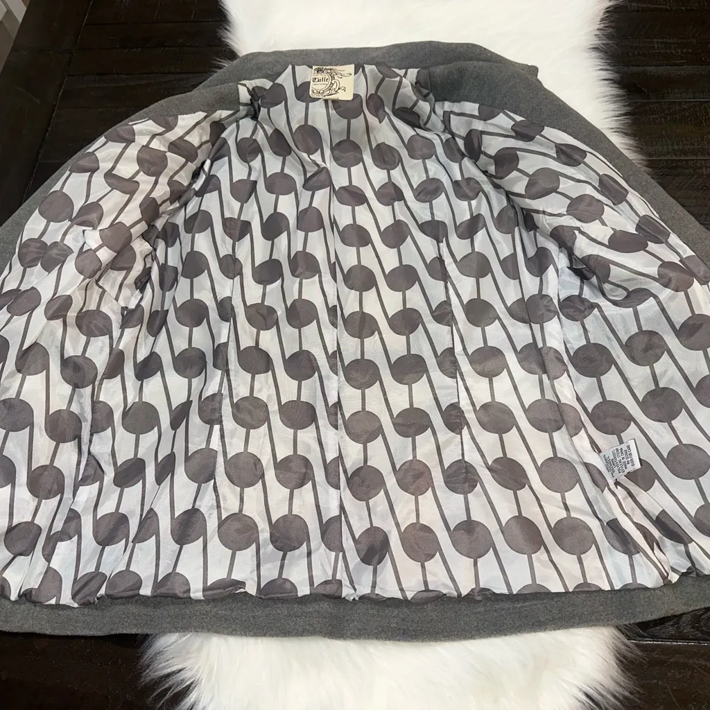 Vintage Tulle by Anthropology Gray Women's Blazer sz medium - Image 6