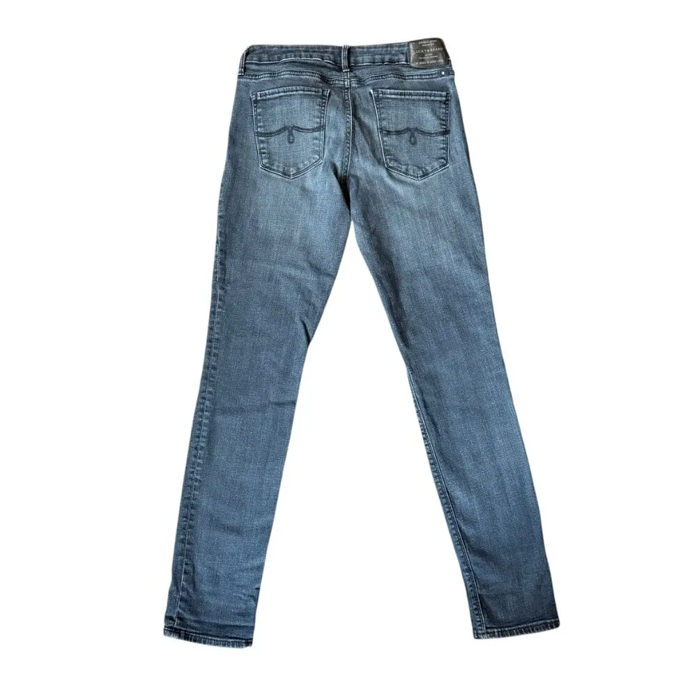 Lucky Brand Lolita Skinny medium wash button zip five pocket stretchy jeans 6/28 - Image 2