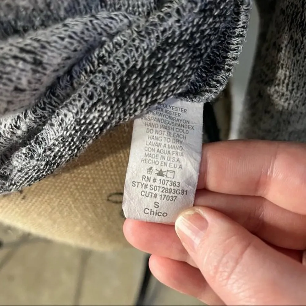 Phanuel Anthropologie Gray Long Sleeve Scoop Neck Pullover Sweater Size Small - Image 4