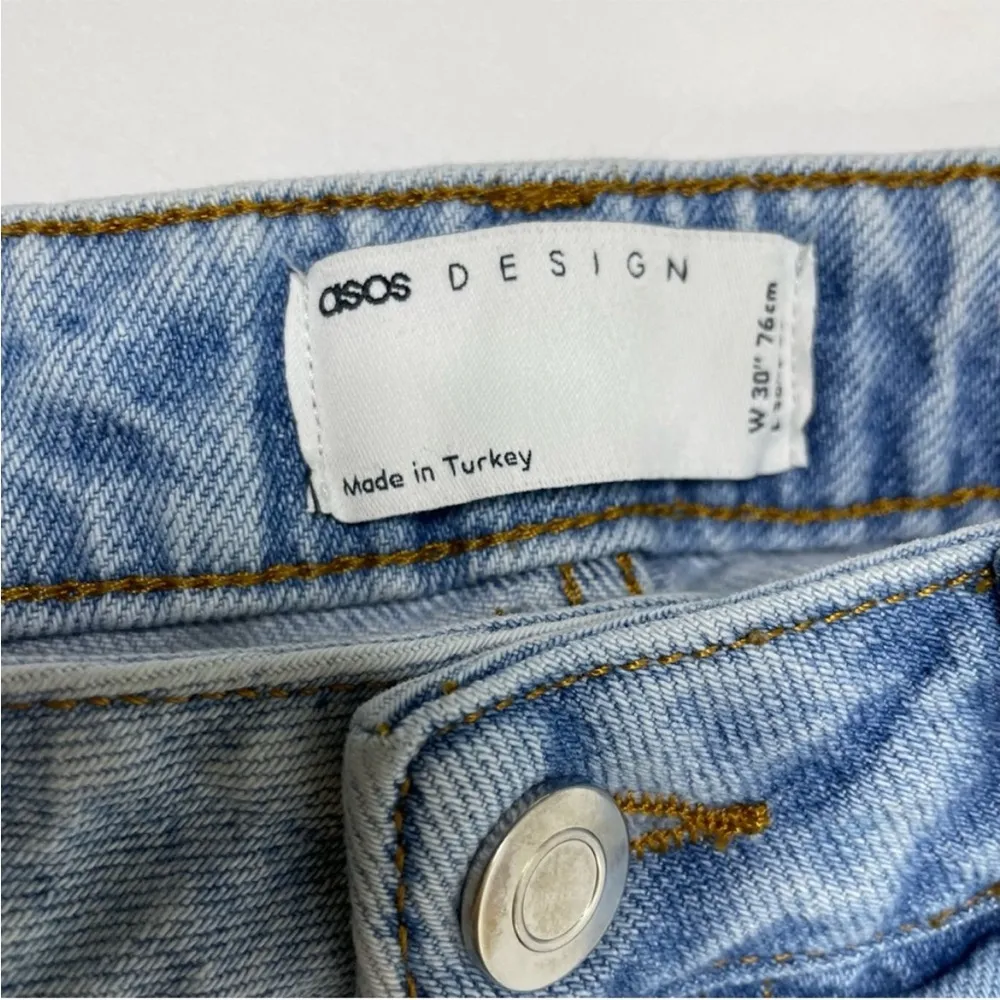 Light Wash ASOS High Rise Mom Jeans - Image 6