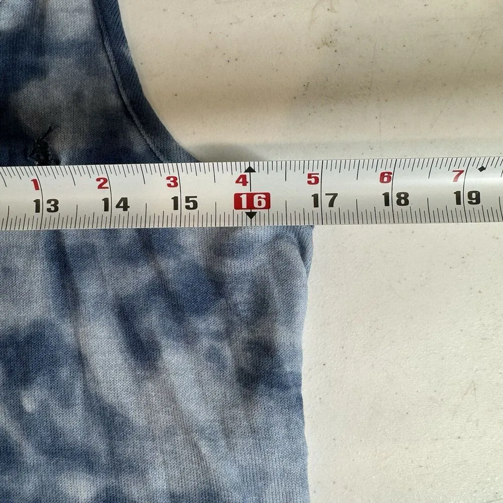 NWOT Polo Ralph Lauren Women's S Blue Tie Dye Sleeveless Lightweight 3" Romper - Image 3