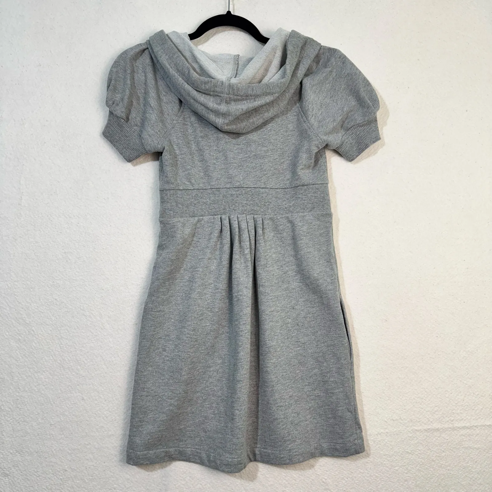 Juicy Couture Hooded Babydoll Puff Short-Sleeve Sweatshirt Dress Size Small Y2K - Image 2