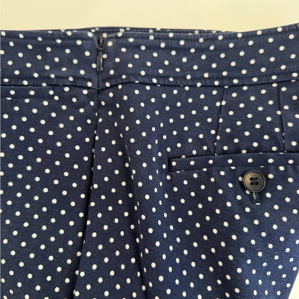 Talbots Chatham Curvy Ankle Pants - Navy Blue Garden Dot - Size 6 - Image 7