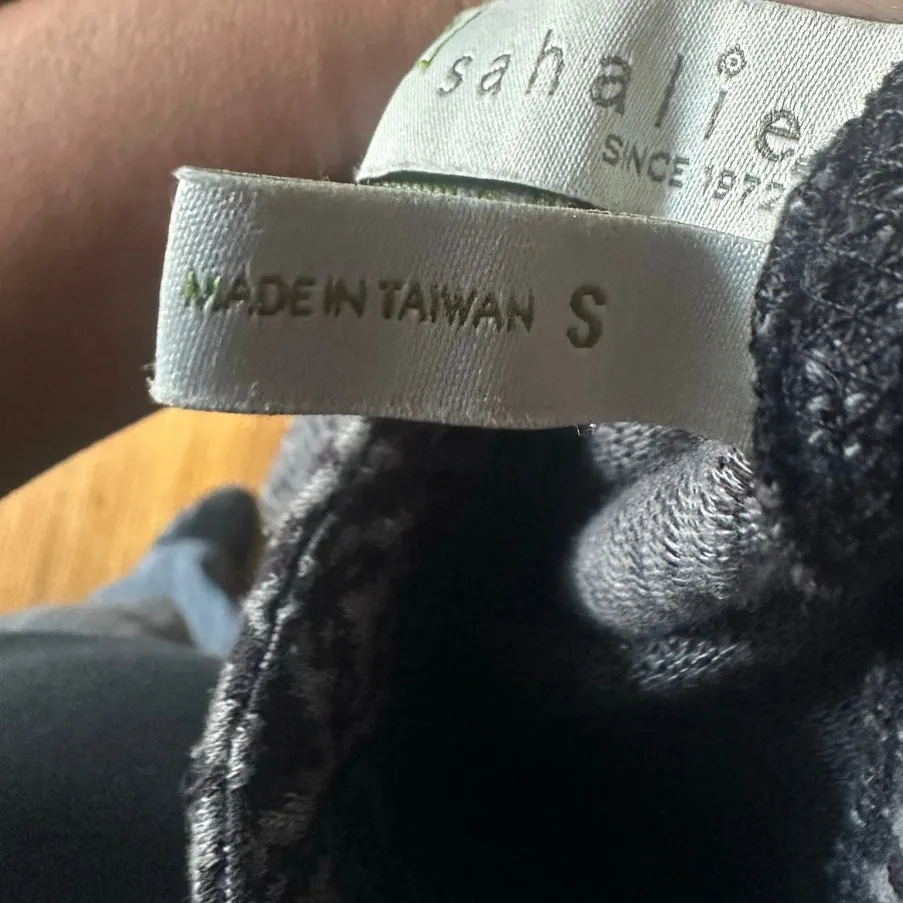 Sahalie Black & Gray Patterned Turtleneck Dress – Size S - Image 8