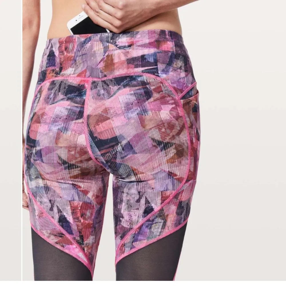 Lululemon On Pace Crop 21" Sun Dazed Multi Pink Size 8 - Image 4