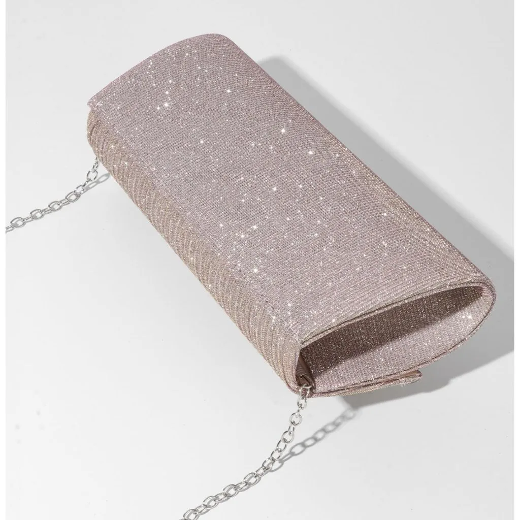 ⚡ Women's Light Purple Bow Sparkly Glitter Rhinestone Party Prom Clutch Bag - Image 8