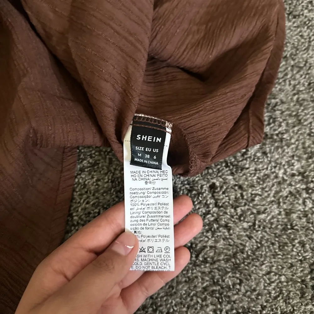 SHEIN Chocolate Brown Strapless Dress - Image 2