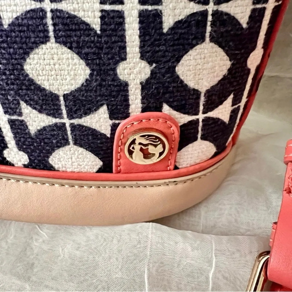 Spartina 449 Daufuskia Island Natural Linen Genuine Leather Shoulder Crossbody - Image 4