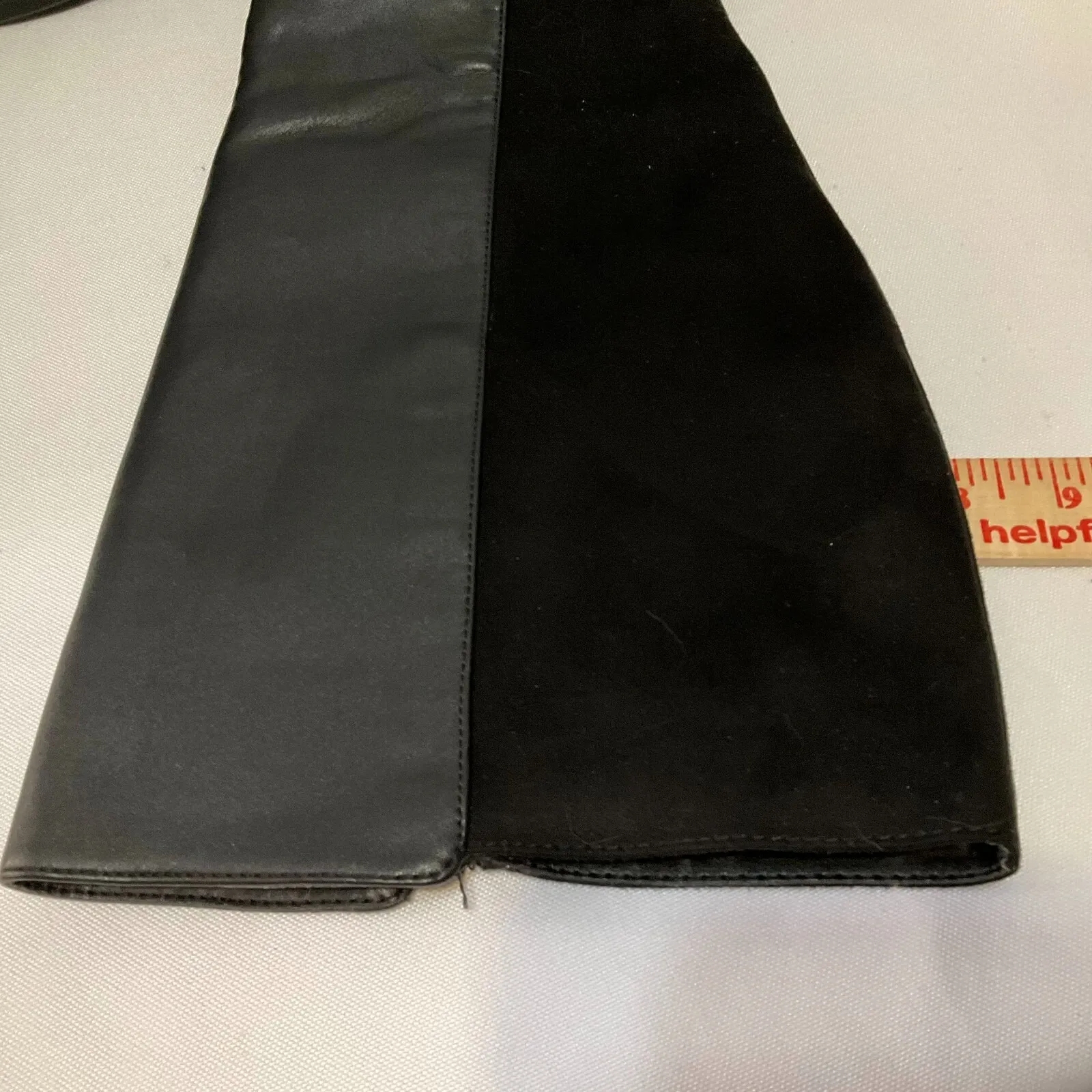 Women's Solid Black Heel Block Pointed Toe Side Zip Mid‎ Calf Boots Size 10 - Image 12