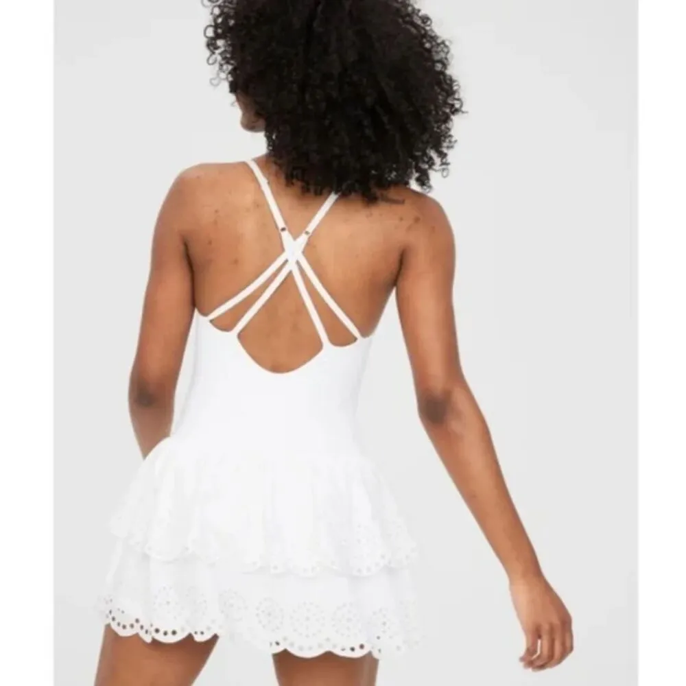 Aerie Offline Real Me Eyelet Lace Mini Skort Exercise Dress Size Small - Image 2